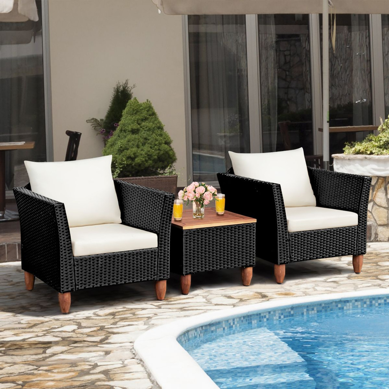 3-Piece Outdoor Patio Rattan Furniture Set product image 3-Piece Outdoor Patio Rattan Furniture Set product image
