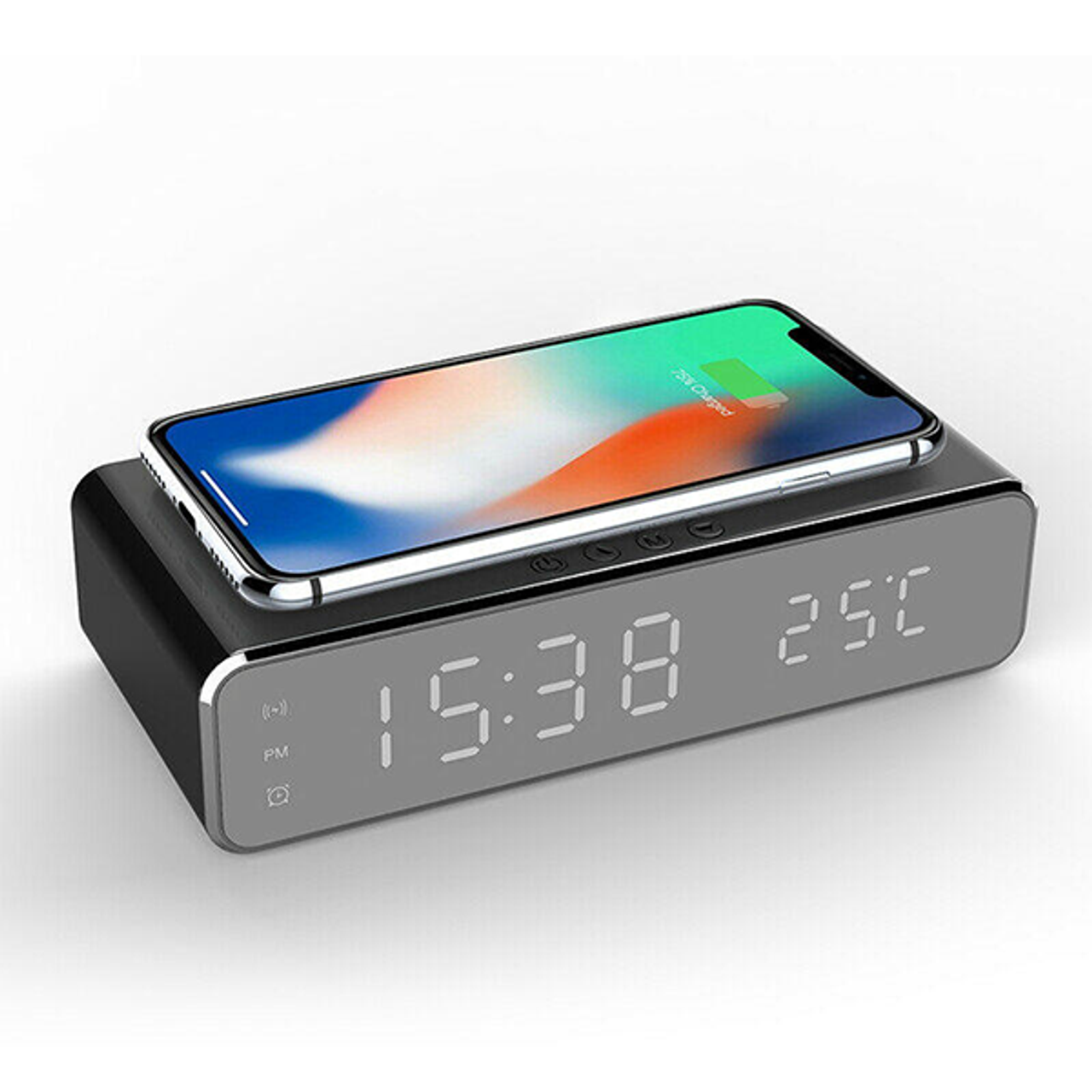 LED Alarm Clock with Wireless Charger and USB Port product image