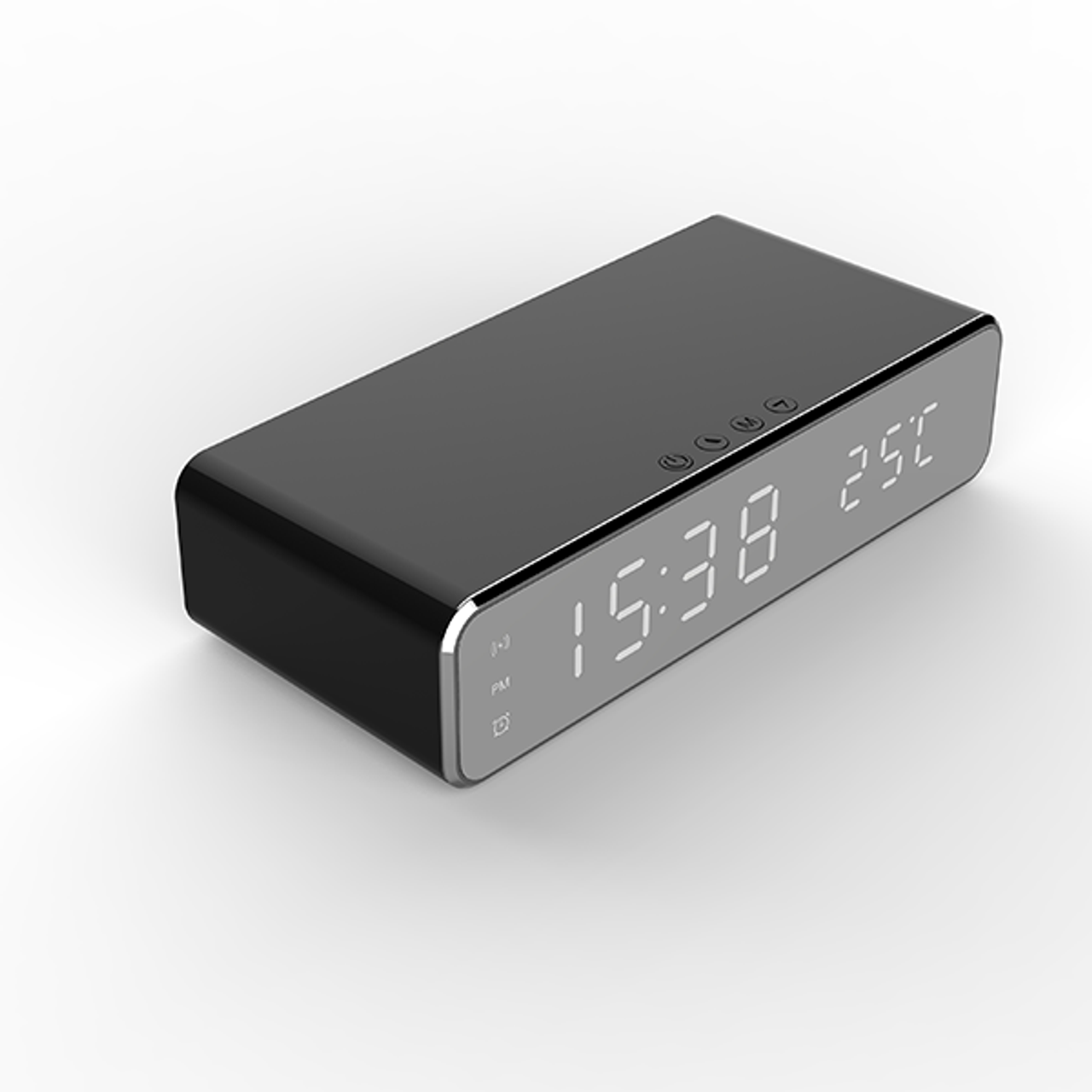 LED Alarm Clock with Wireless Charger and USB Port product image