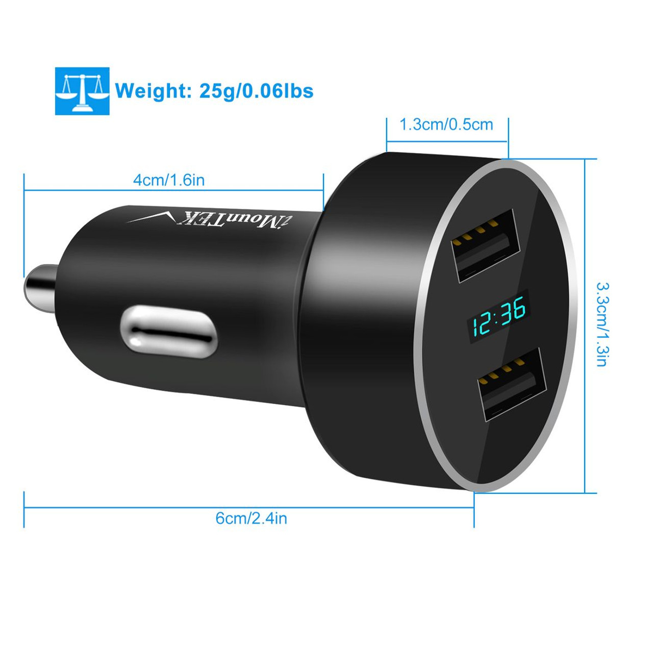iMounTEK® Dual USB Car Charger Adapter product image