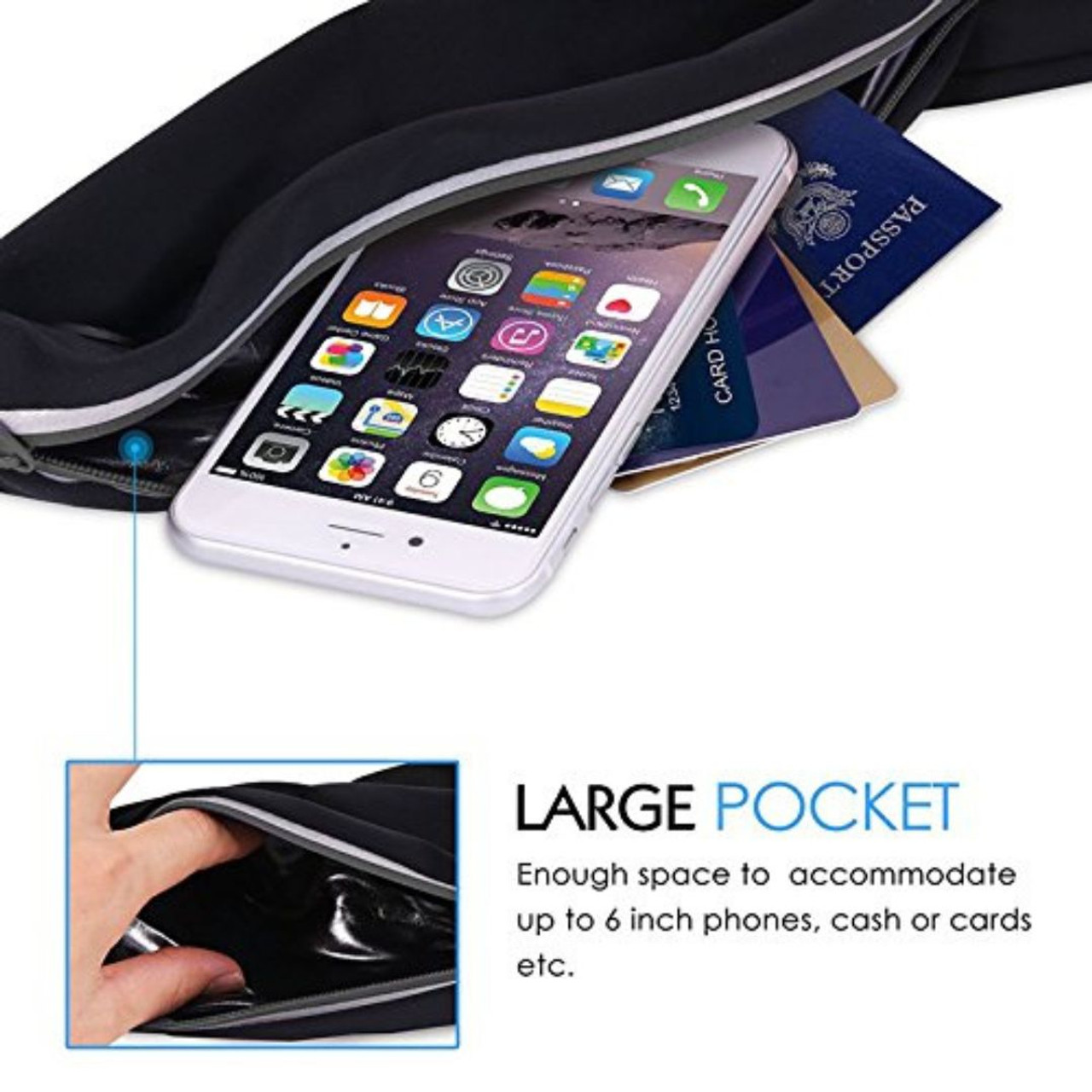 Dual Pocket Running Belt and Travel Fanny Pack product image