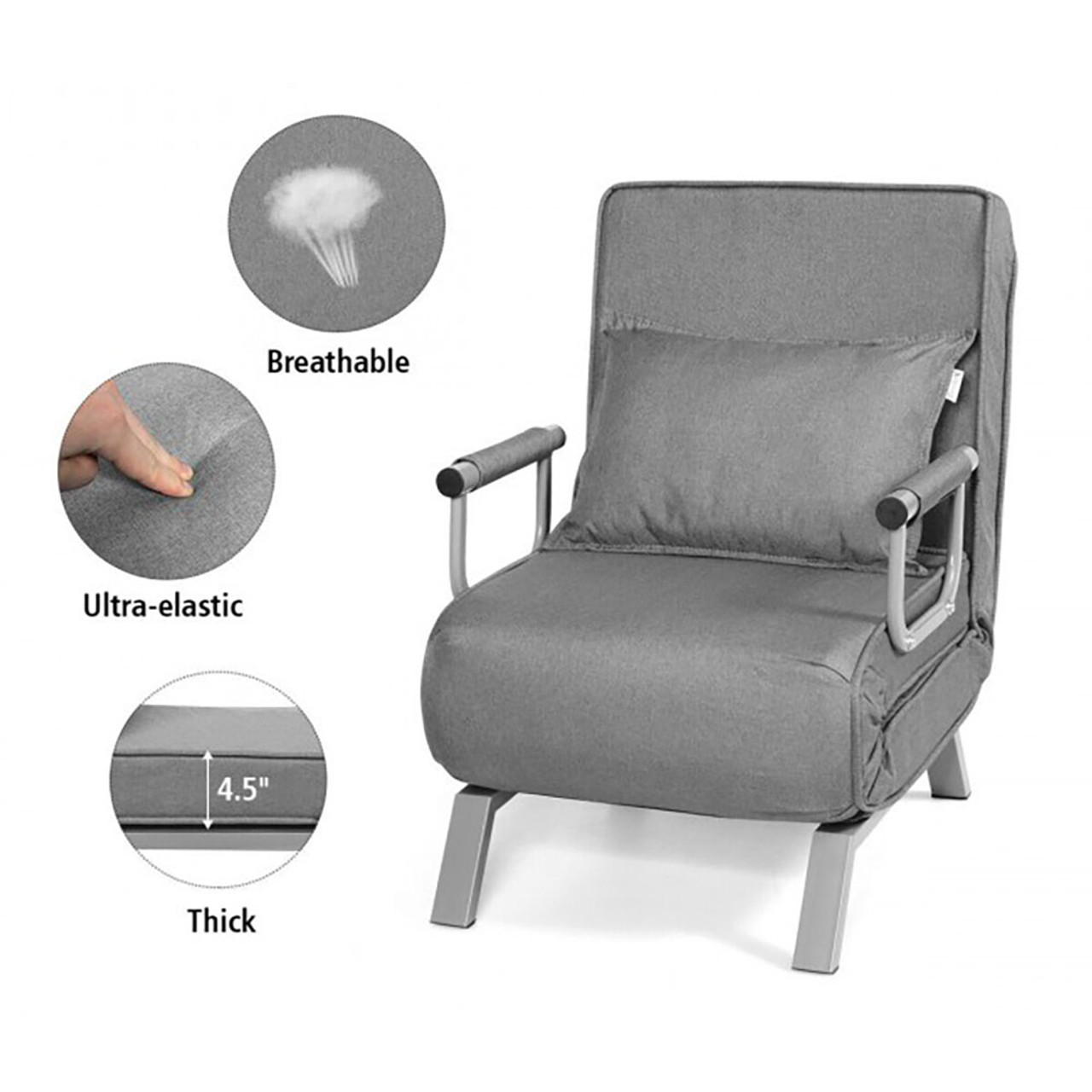 Folding 5-Position Convertible Sleeper Chair product image