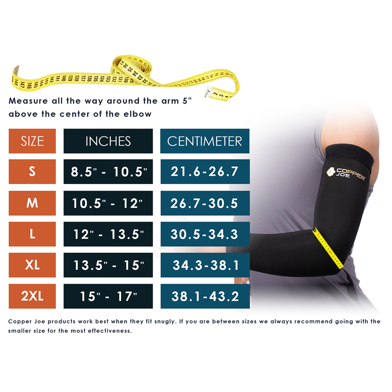 Copper Joe® Copper-Infused Recovery Arm Compression Sleeve product image