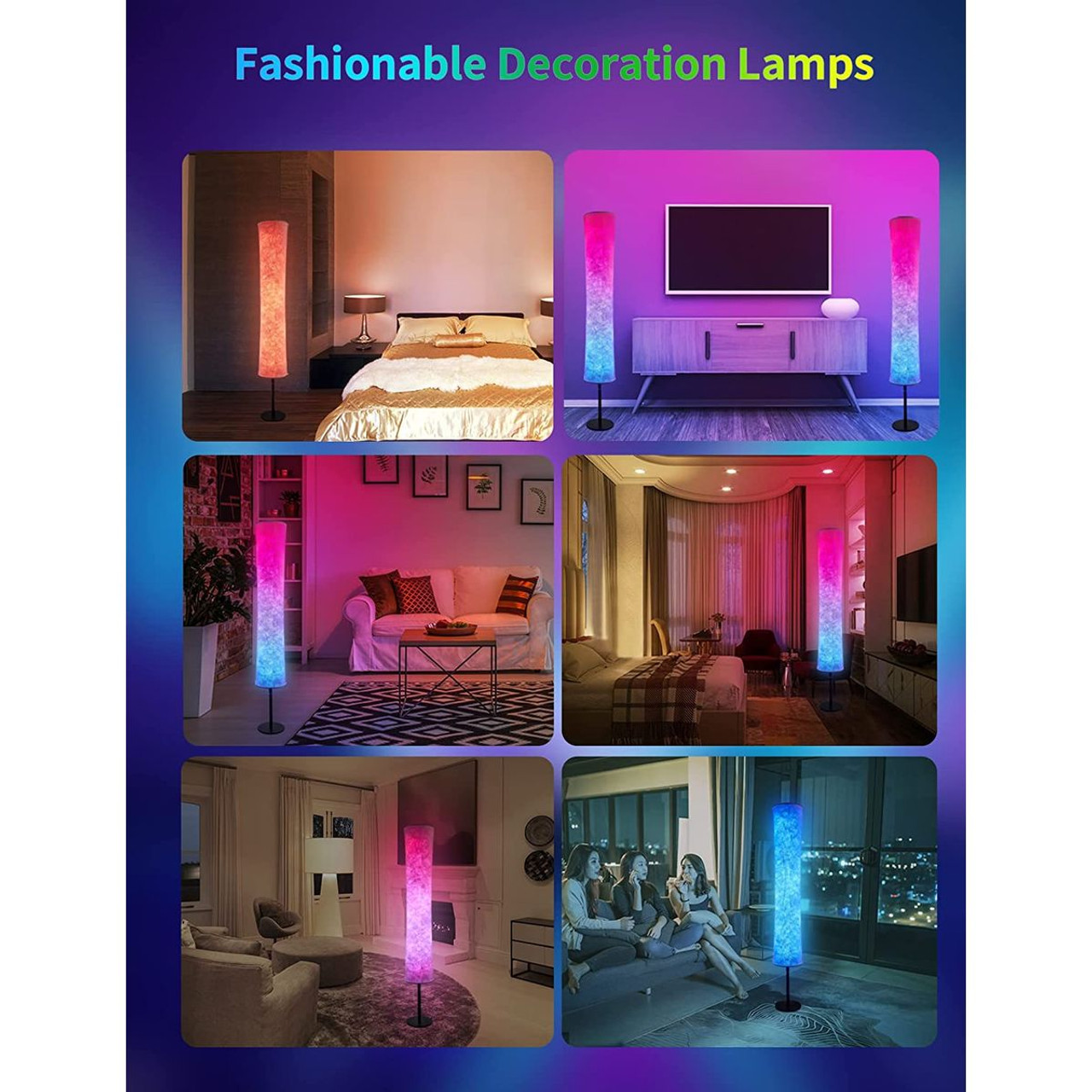 RGB Color-Changing LED Smart Lamp with Alexa Control (1- or 2-Pack) product image