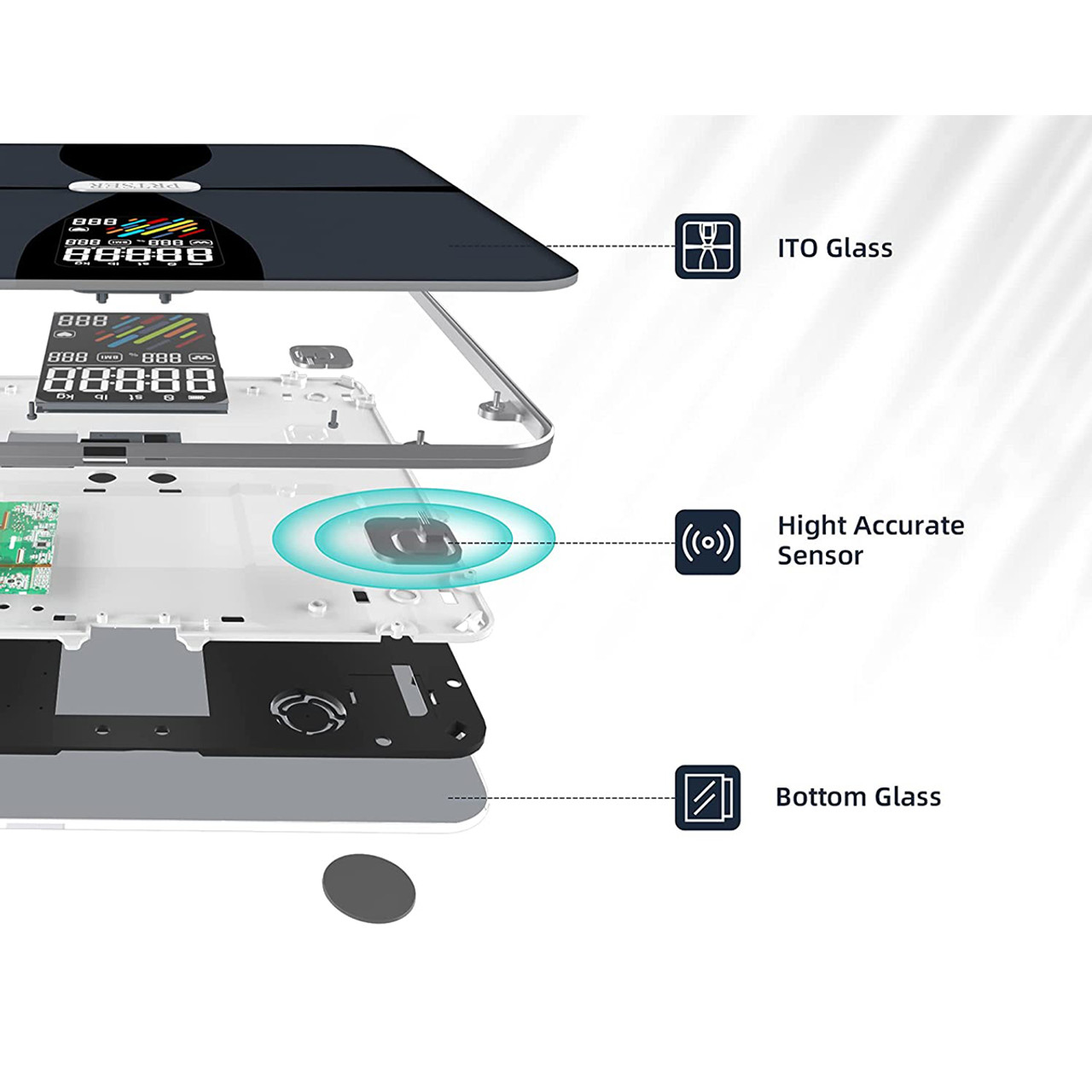 PRTSER™ Carpet Feet Smart Body Fat Scale product image