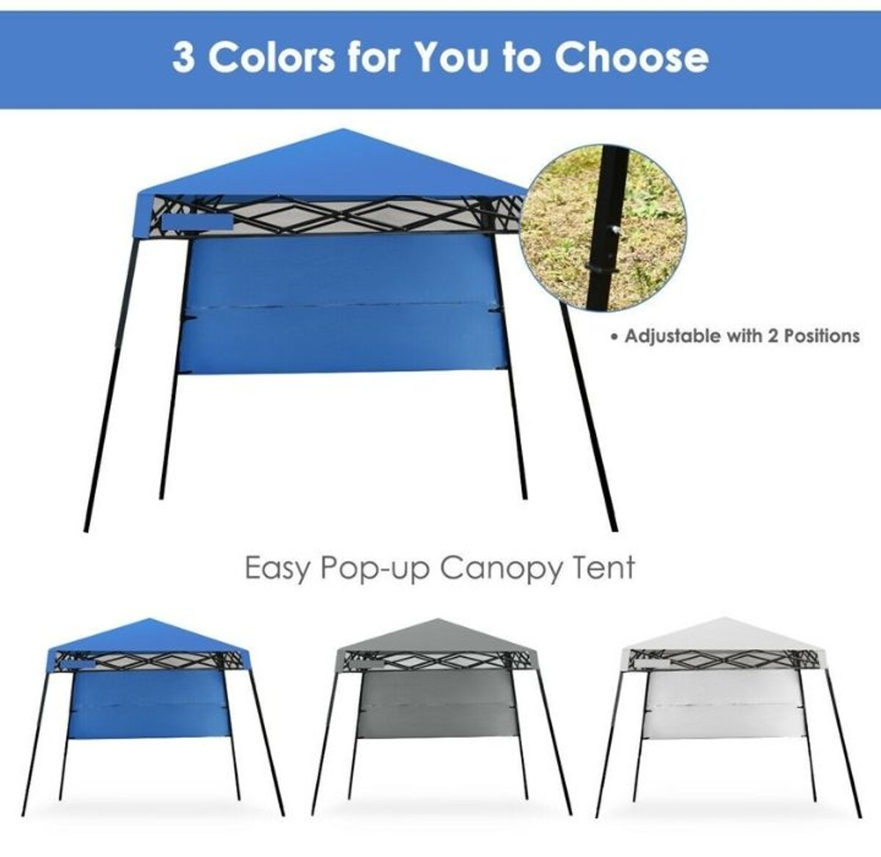 Slant Leg 7' x 7' Pop-up Canopy with Carrying Bag product image