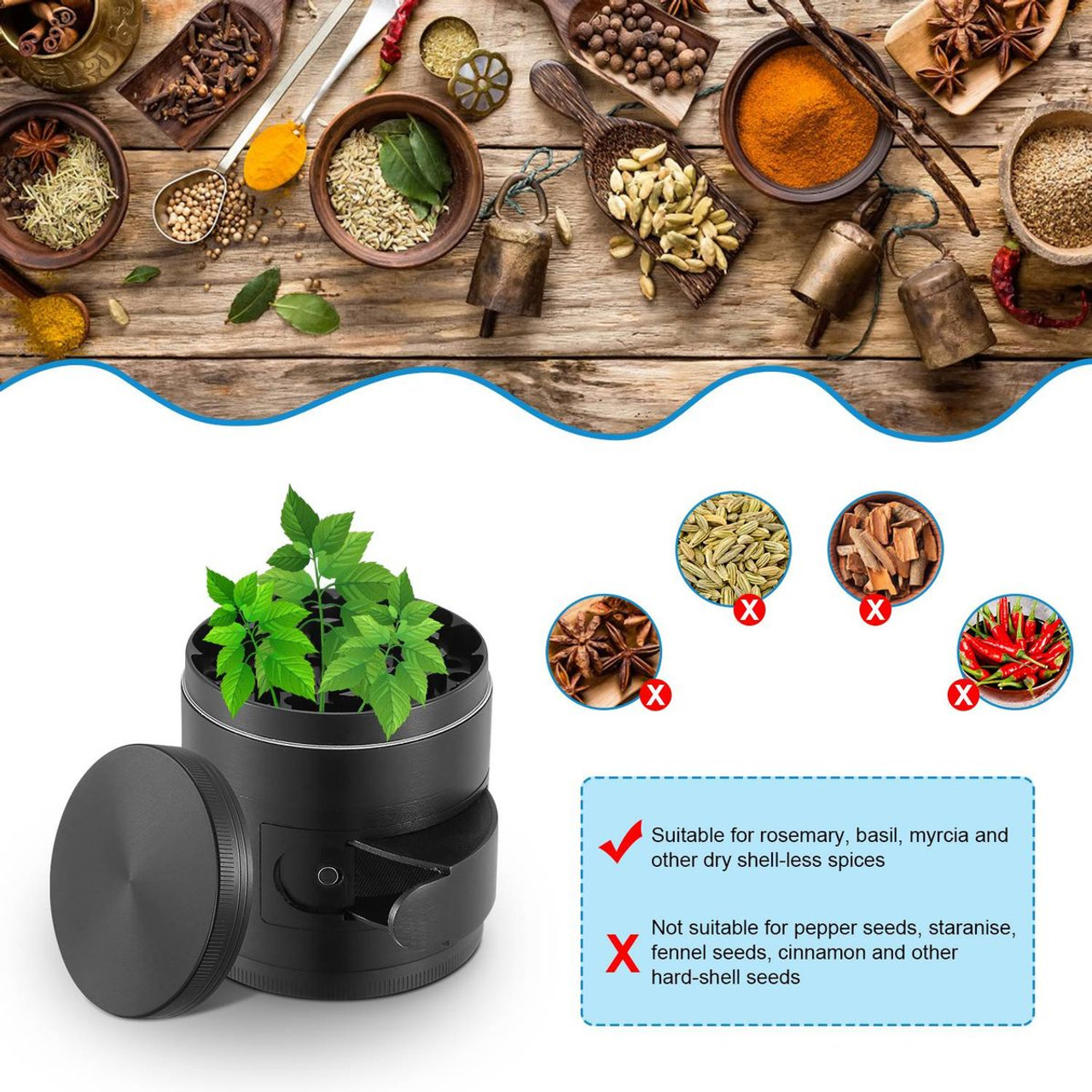 iMounTEK® 4-Piece Spice Grinder product image