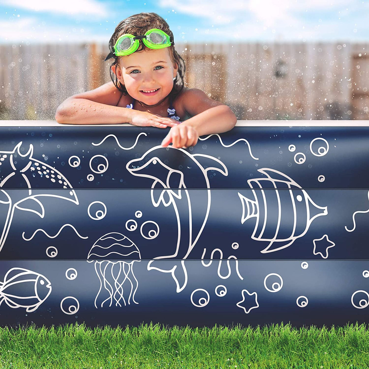 10-Foot 3-Chamber Inflatable Swimming Pool product image