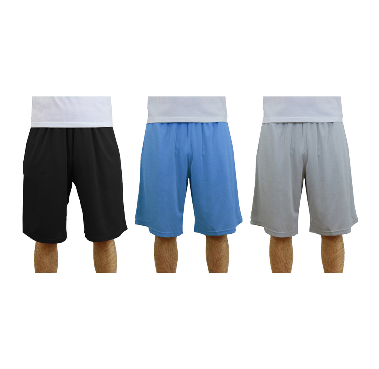 Men’s Moisture Wicking Active Mesh Shorts (3-Pack) product image
