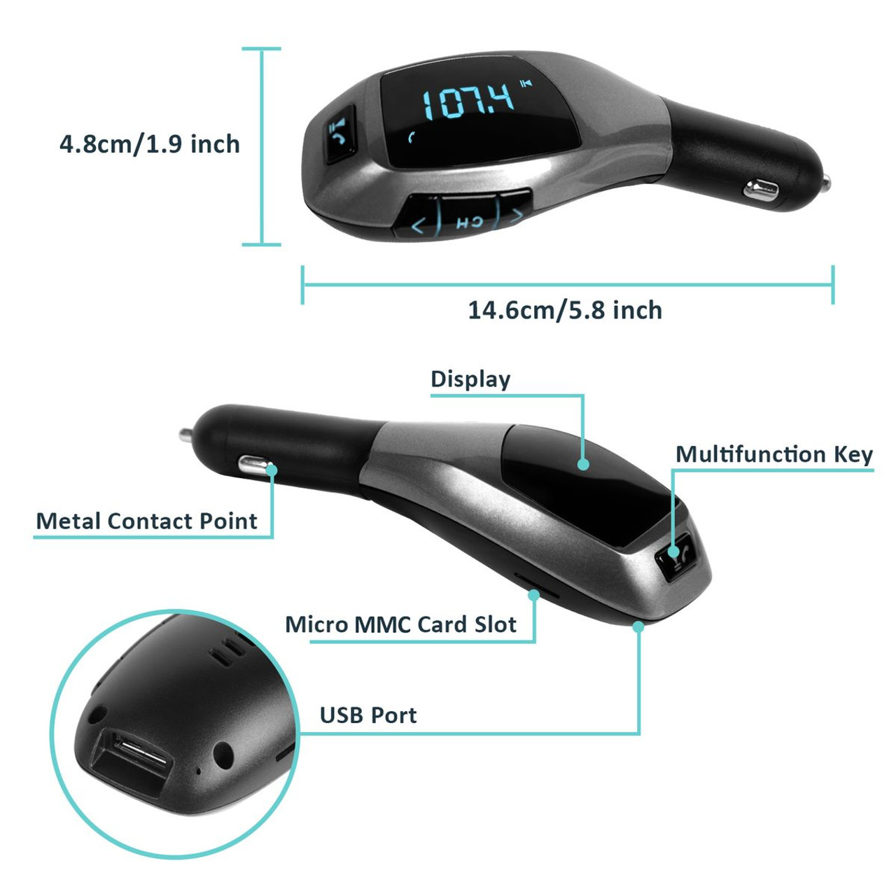 iMounTEK® Wireless FM Car Transmitter product image