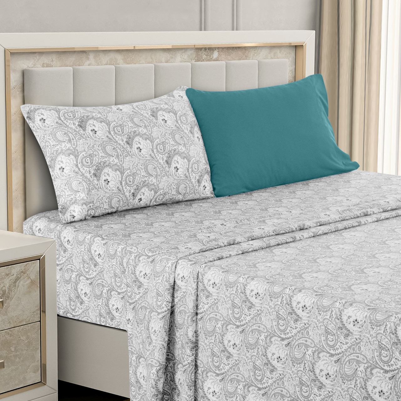 4 or 6-Piece Paisley Printed Deep Pocket Bed Sheet Set product image