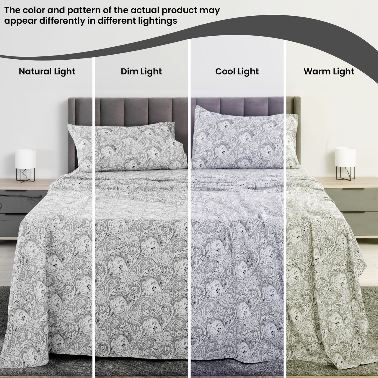 4 or 6-Piece Paisley Printed Deep Pocket Bed Sheet Set product image