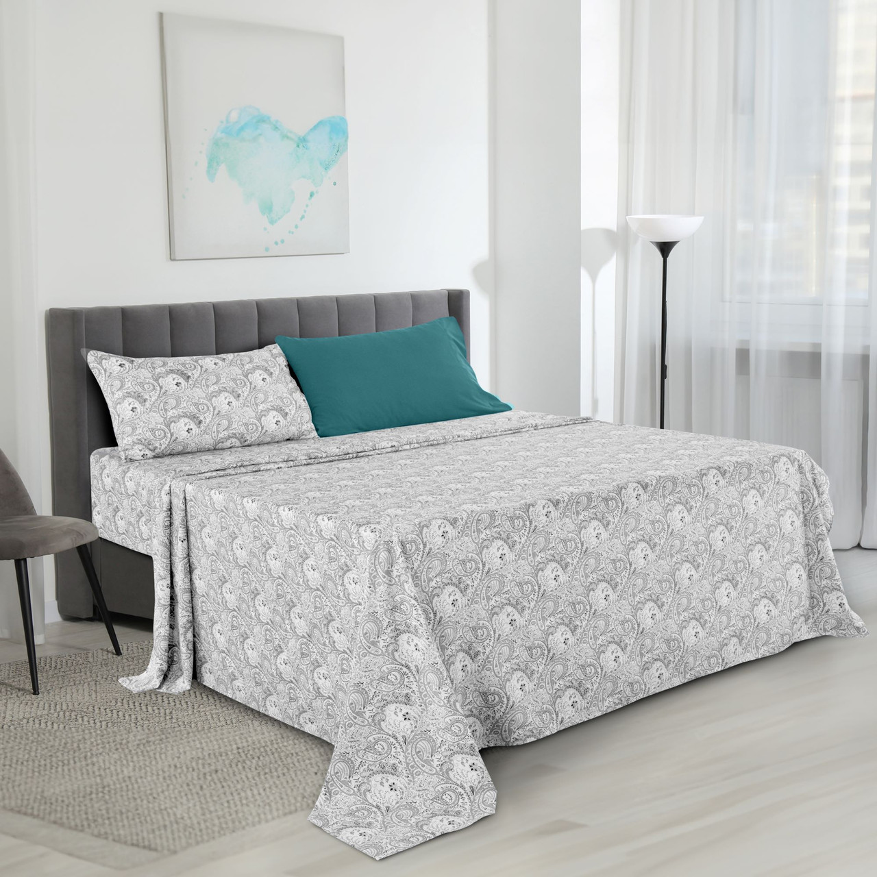 4 or 6-Piece Paisley Printed Deep Pocket Bed Sheet Set product image