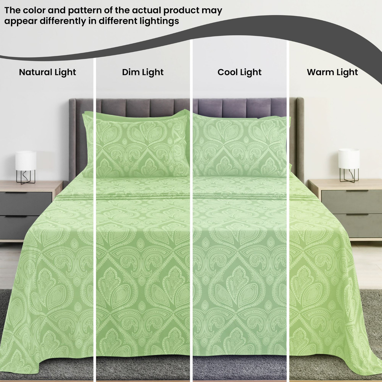 4 or 6-Piece Paisley Printed Deep Pocket Bed Sheet Set product image