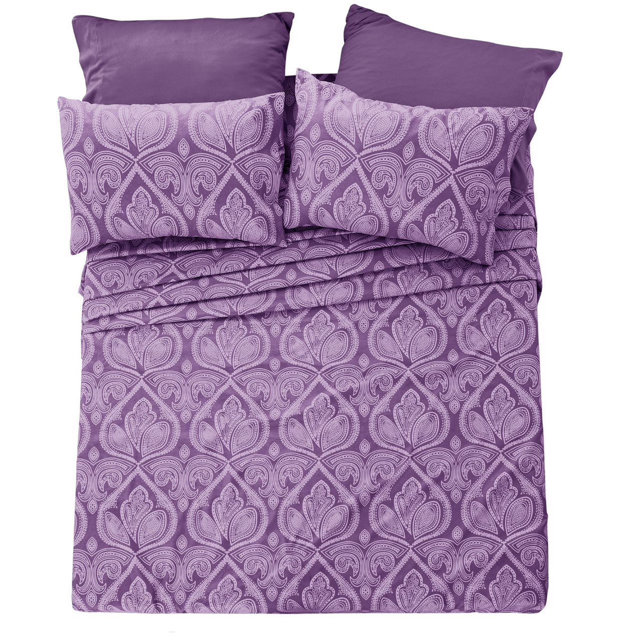 4 or 6-Piece Paisley Printed Deep Pocket Bed Sheet Set product image