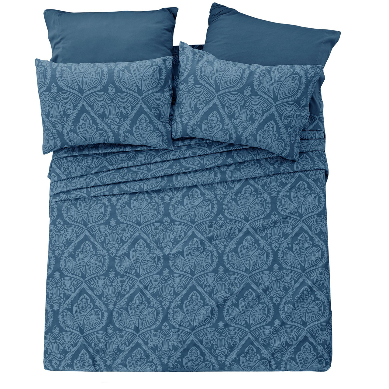4 or 6-Piece Paisley Printed Deep Pocket Bed Sheet Set product image