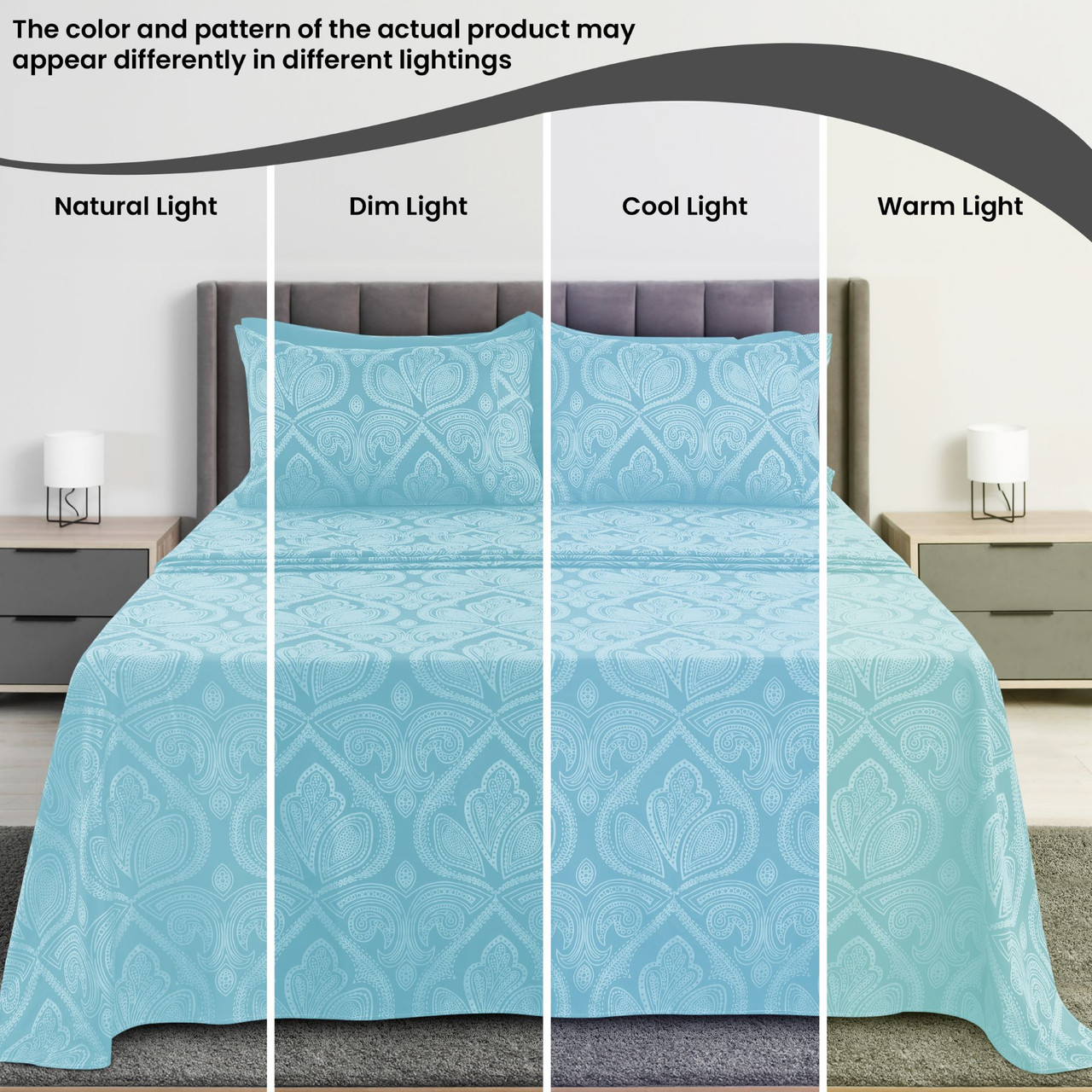 4 or 6-Piece Paisley Printed Deep Pocket Bed Sheet Set product image