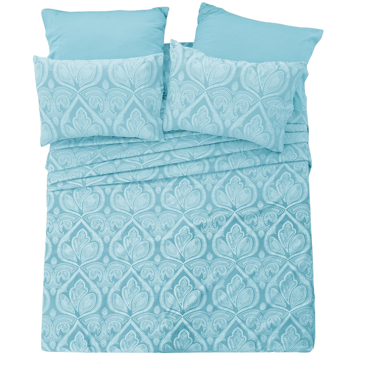 4 or 6-Piece Paisley Printed Deep Pocket Bed Sheet Set product image