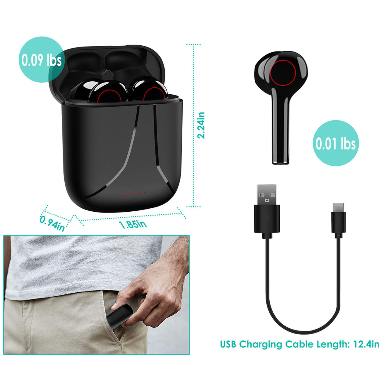 iNova™ IPX5 Wireless Earbuds product image