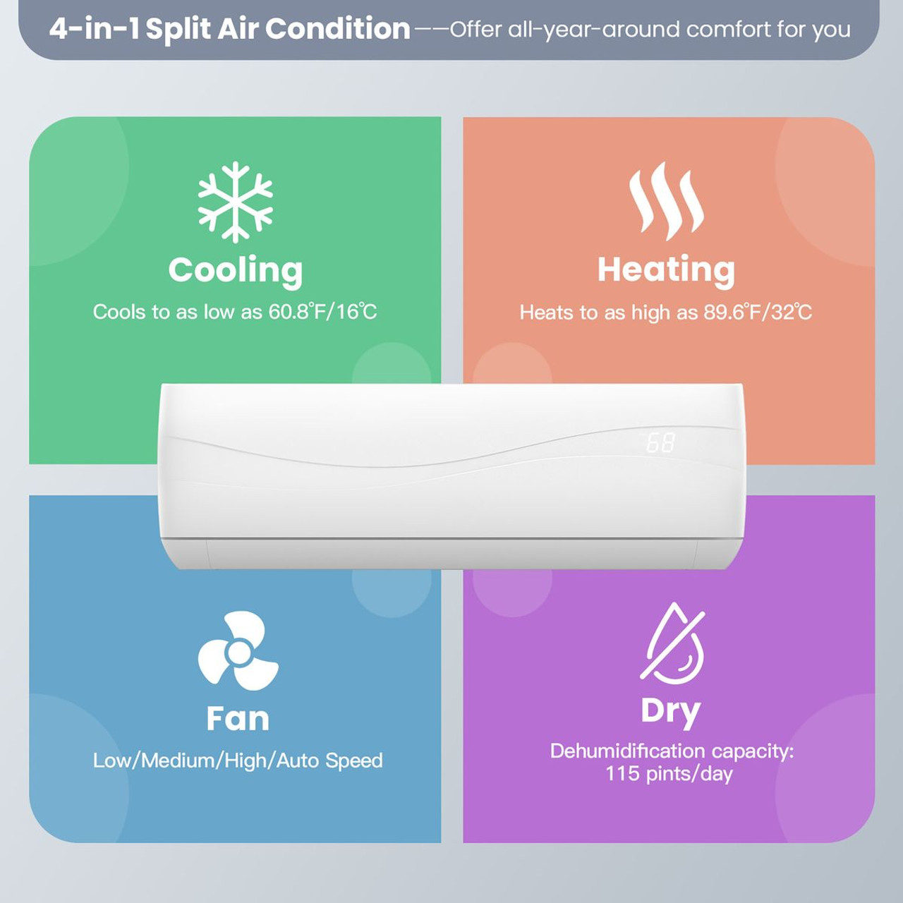 Ductless Mini Split Air Conditioner & Heater (12,000- to 23,000-BTU) product image