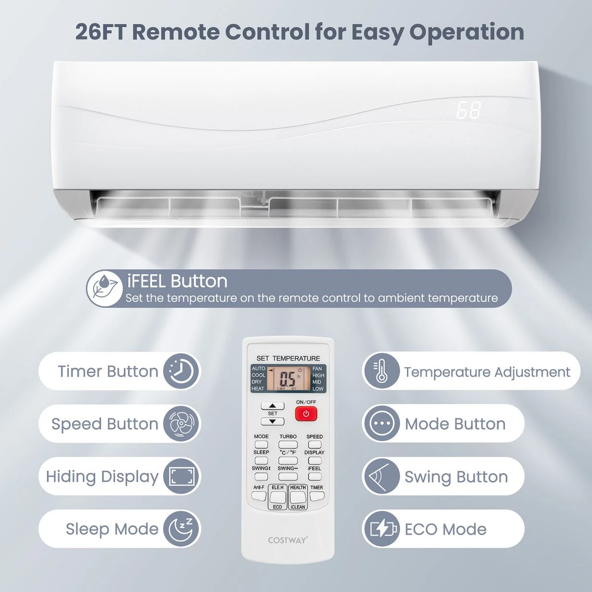 Ductless Mini Split Heating & Air Conditioner  (12,000- to 24,000-BTU) product image