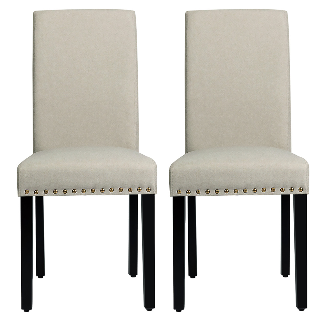 Fabric Upholstered Nailhead Trim Dining Chairs (Set of 2) product image