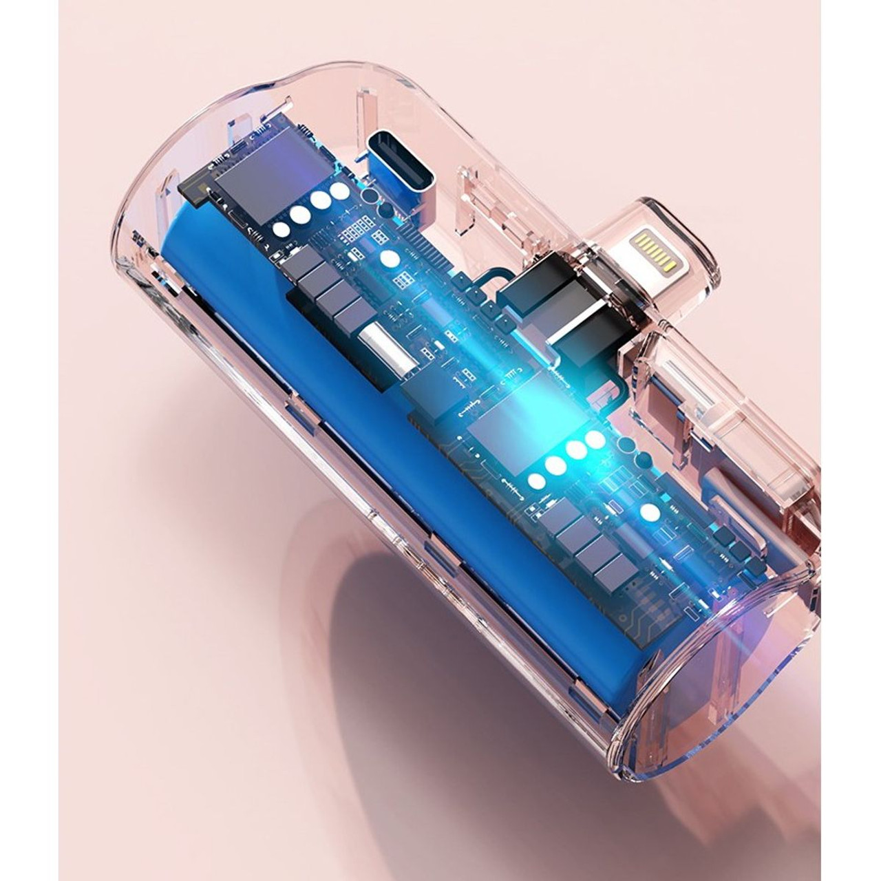 2-in-1 Keychain 5,000mAh Power Bank with Dual Charging Cord product image