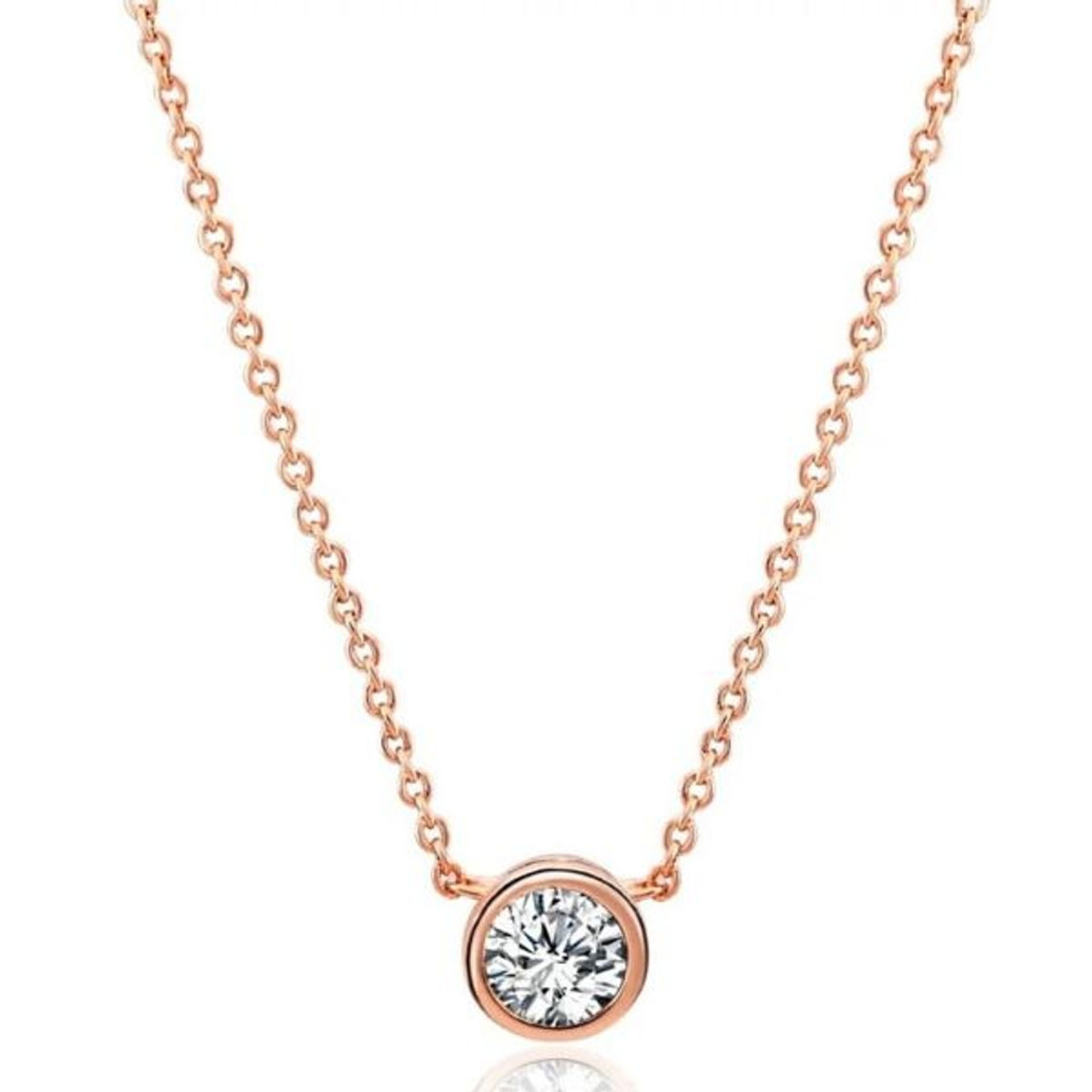 Rose Gold Colored Pendant Necklace product image