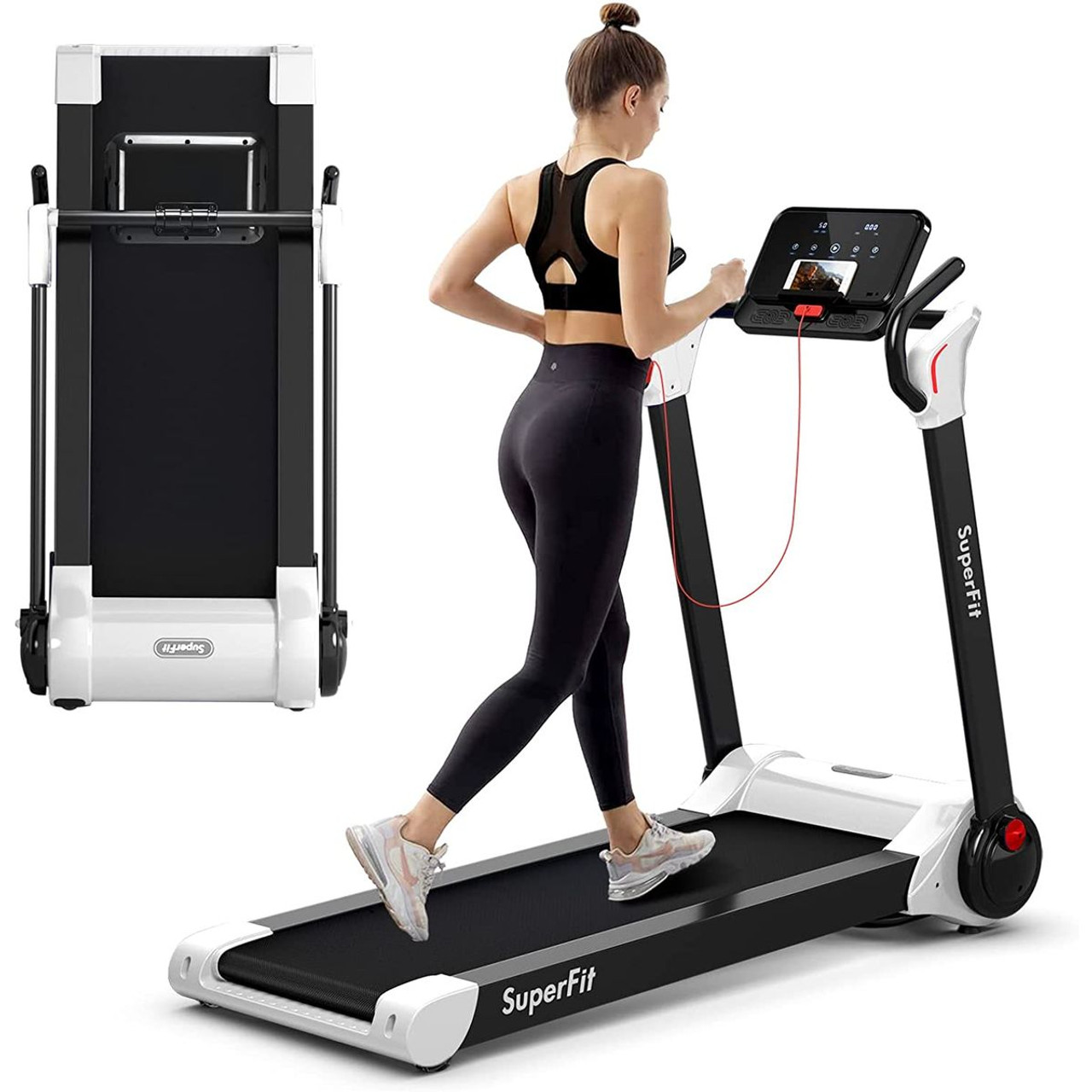 SuperFit™ 2.25HP Electric Folding Treadmill with LED Display product image