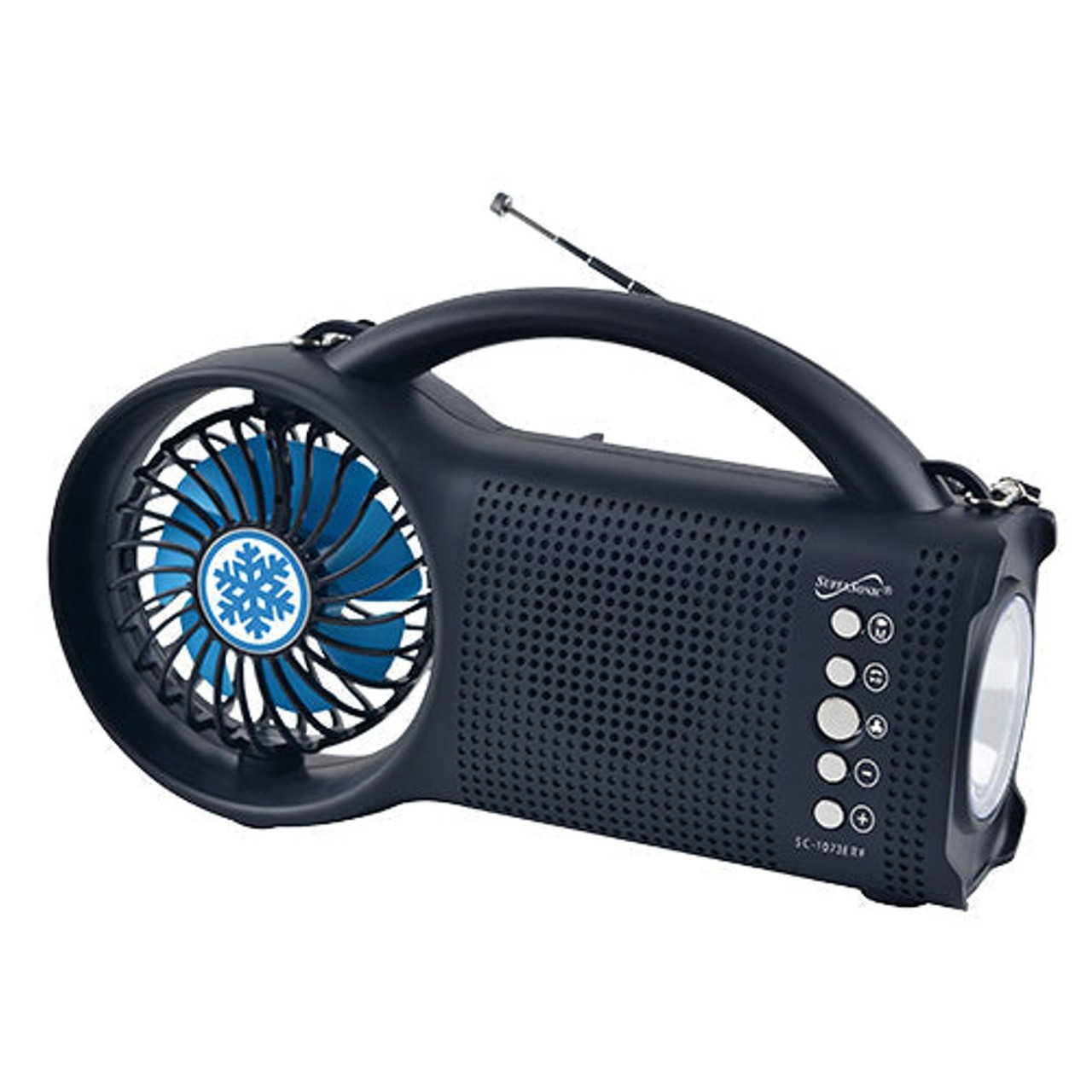 SuperSonic® Solar Power Bluetooth Speaker with FM Radio, LED Flashlight & Fan product image