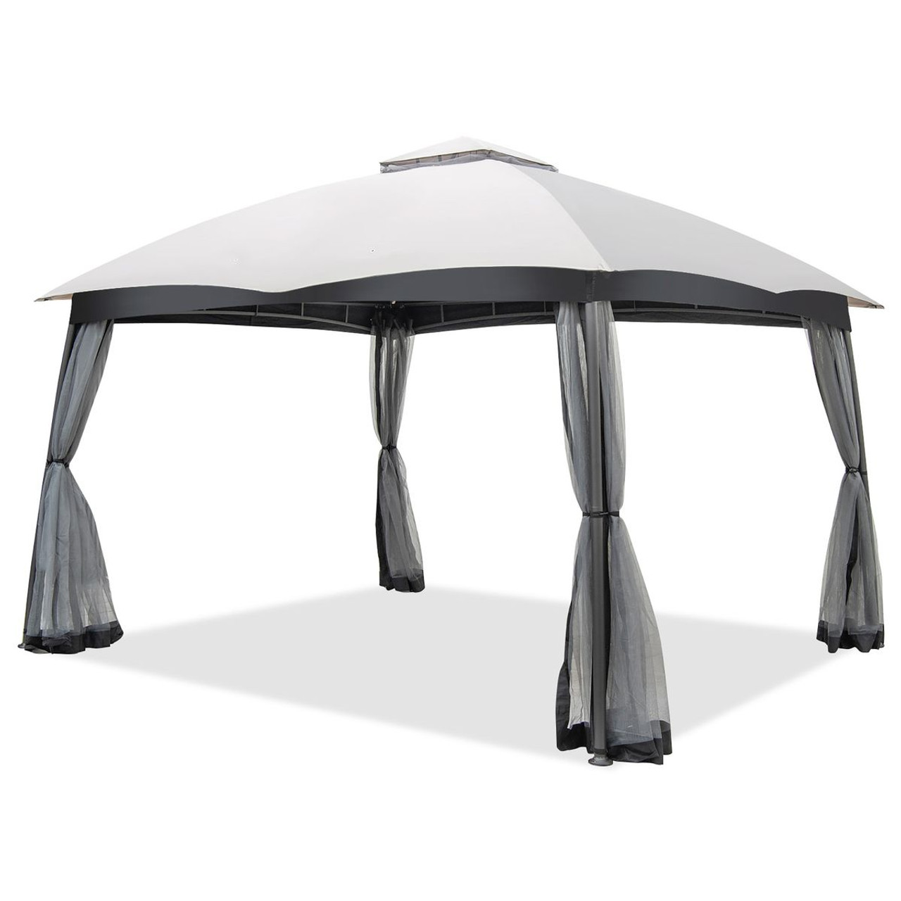 10 x 12-Foot Double-Vent Canopy with Privacy Netting & 4 Sandbags product image