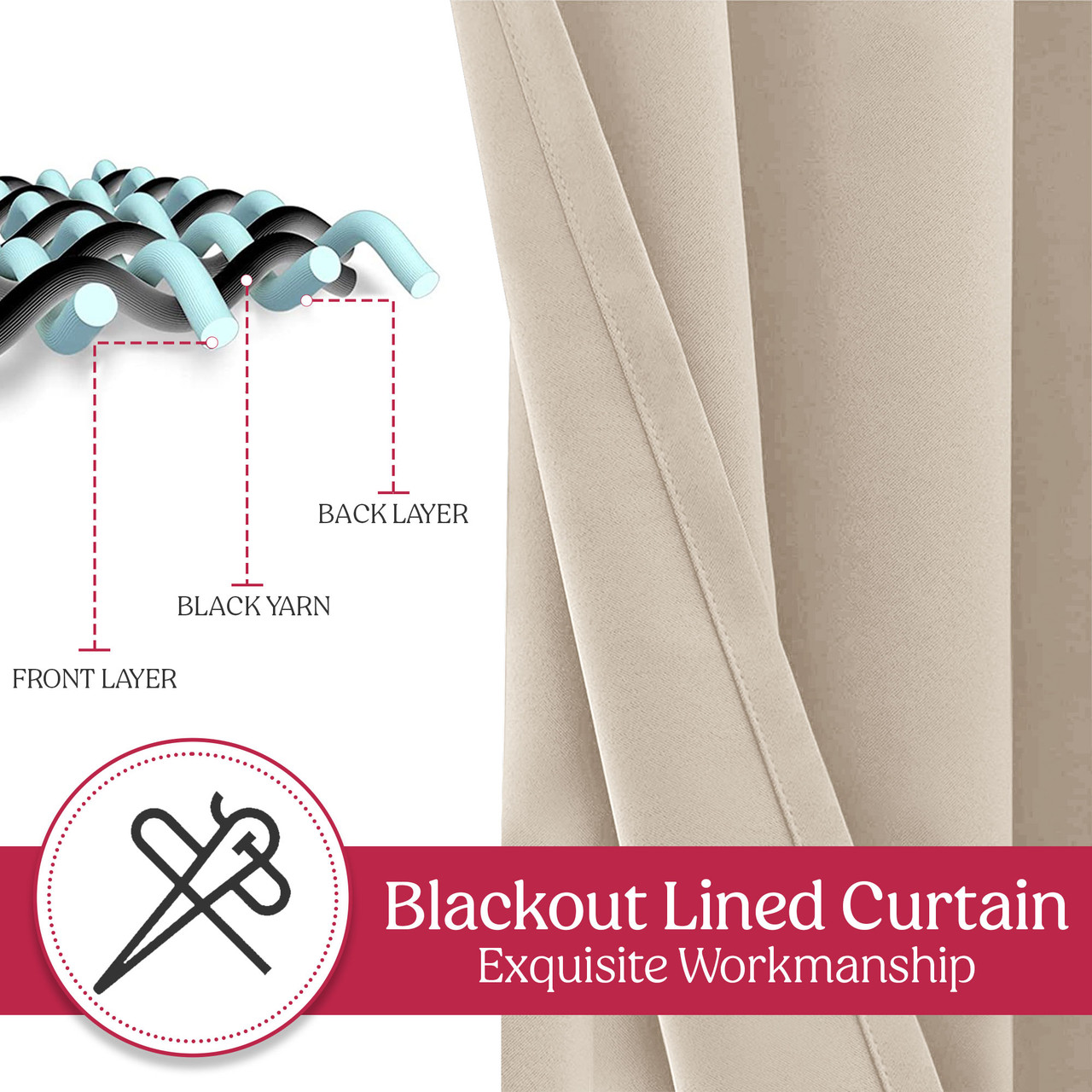 Blackout Grommet Window Curtain Panels (set Of 2) product image