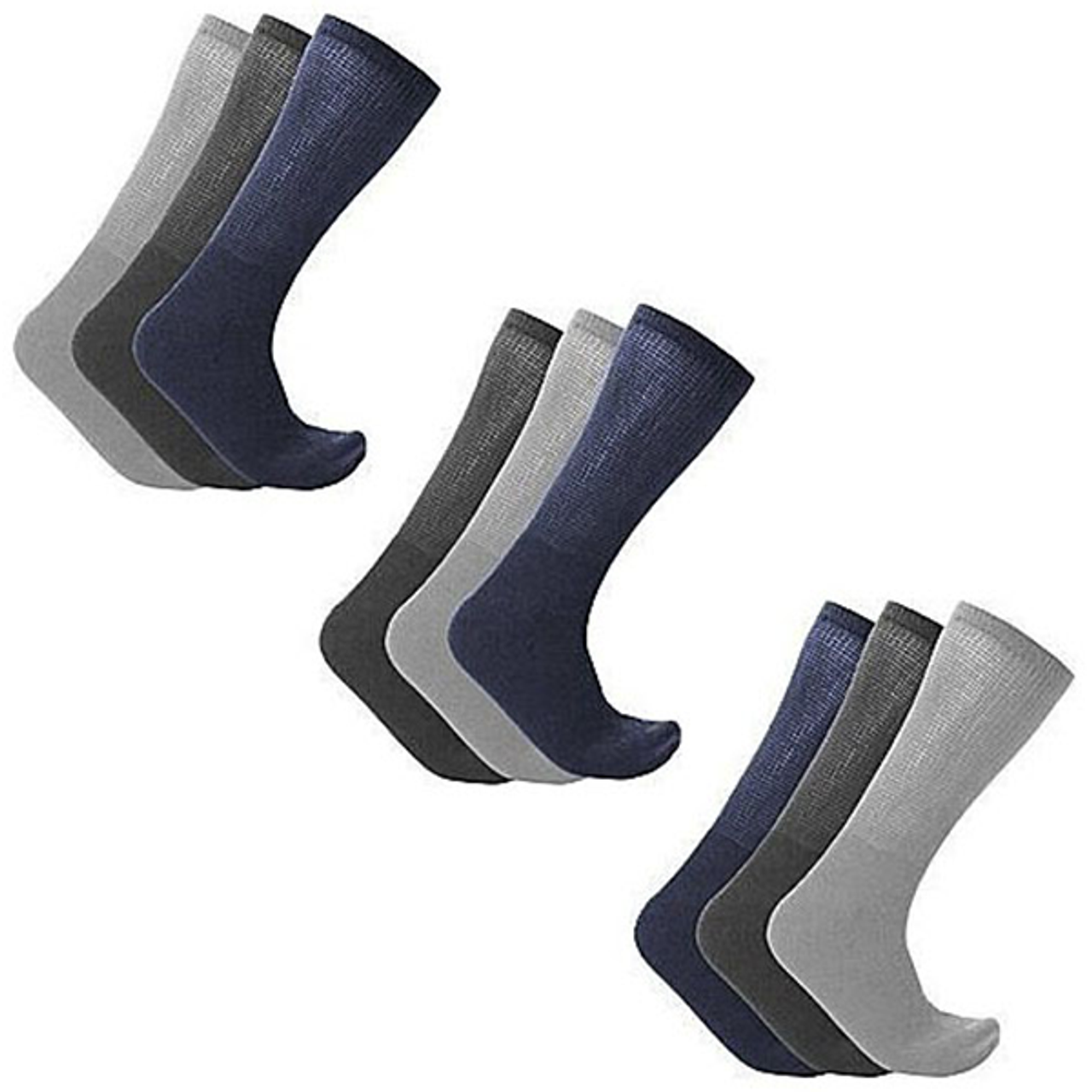 Women's Diabetic Circulatory Crew Socks (9-Pairs) product image