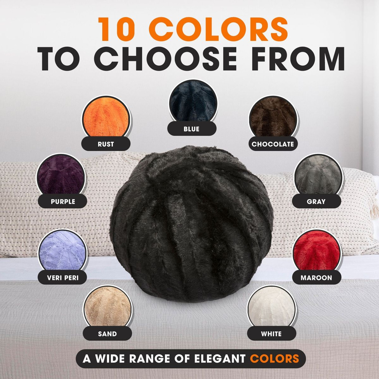 Cheer Collection™ 10-Inch Round Decorative Ball Throw Pillow product image