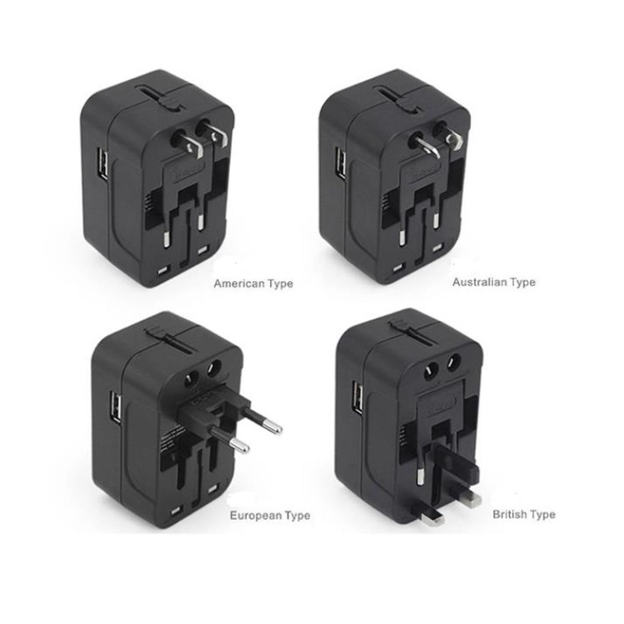 Universal Travel Adapter with USB Ports product image