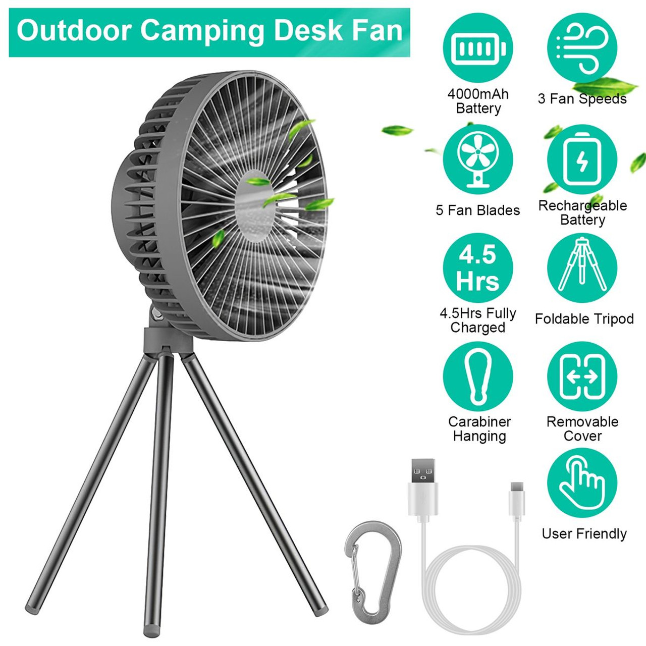 LakeForest® Camping Lantern Fan product image