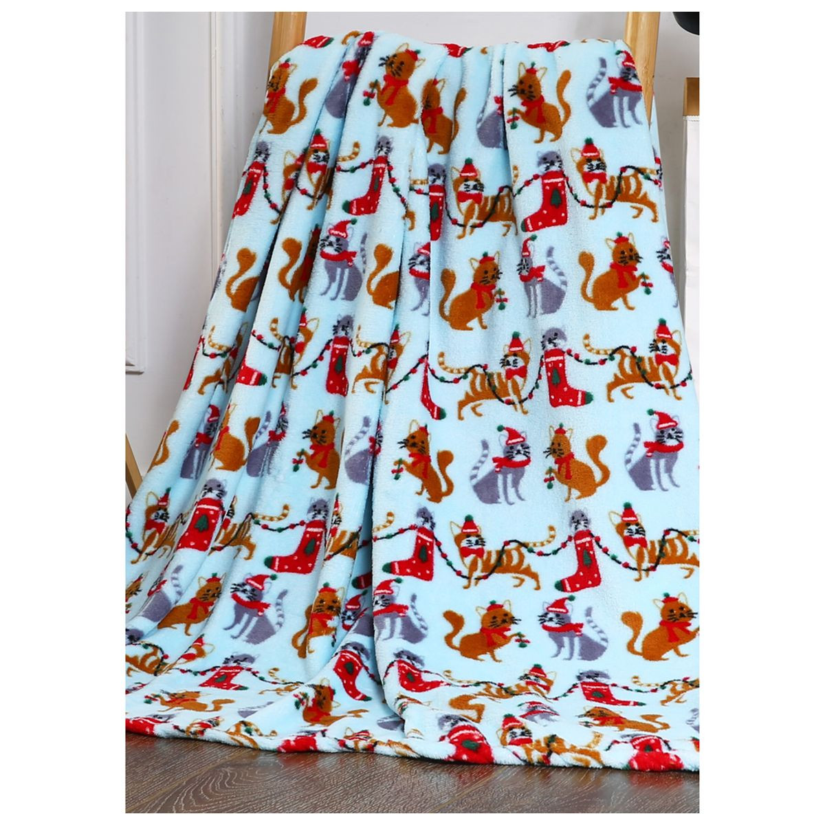 Noble House Soft Fleece Winter Holiday Throw Blanket product image