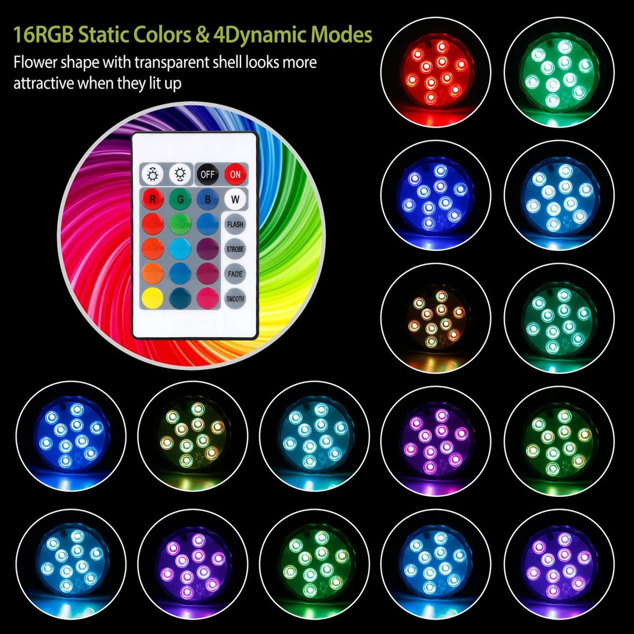 iMounTEK® Waterproof RGB LED Light (4-Pack) product image