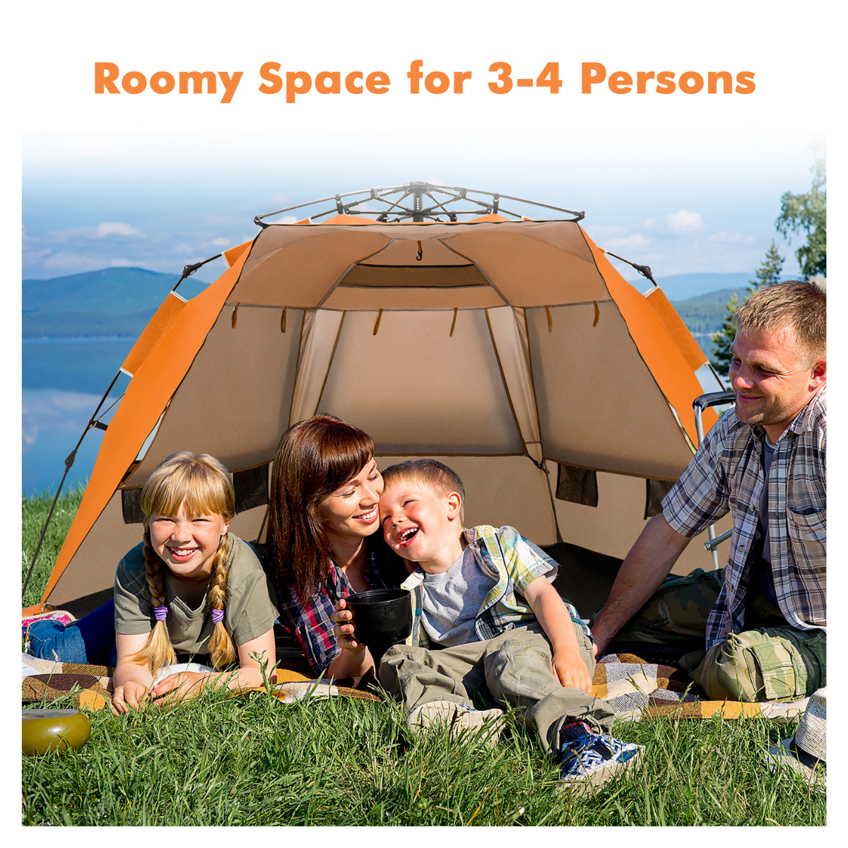 3- to 4-Person Easy Pop-up Beach Tent with UPF 50+ product image