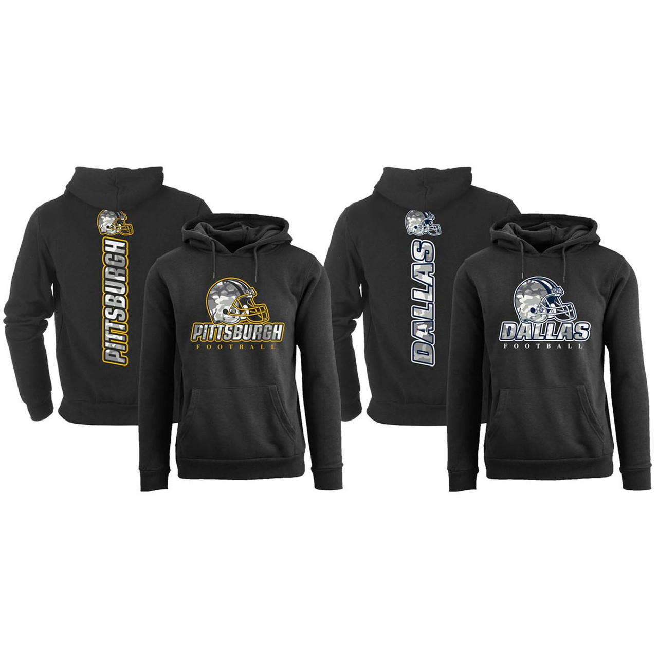 Men's Army Camo Football Pullover Hoodie product image