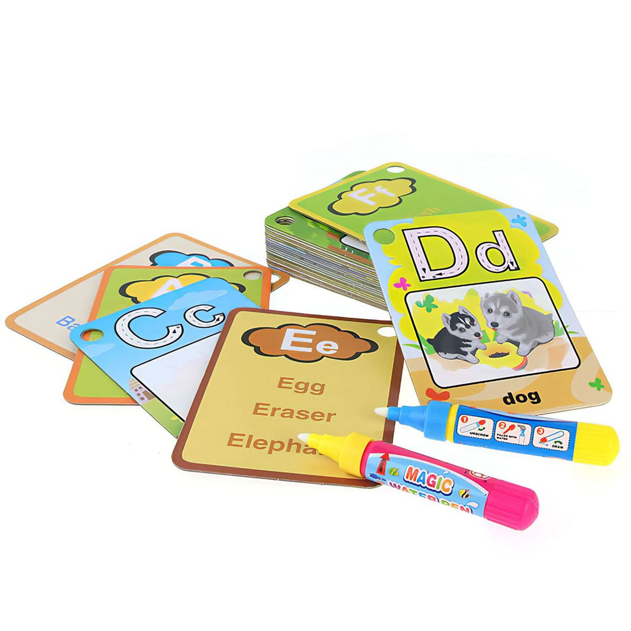 Early Education Magic Water Drawing Cards, A-Z Alphabet Learning Set product image