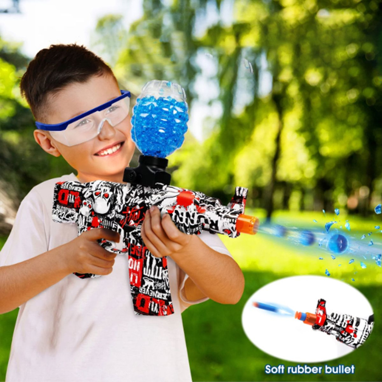 Electric Gel Ball Splatter Blaster Toy Gun with 5,000 Water Gel Beads product image