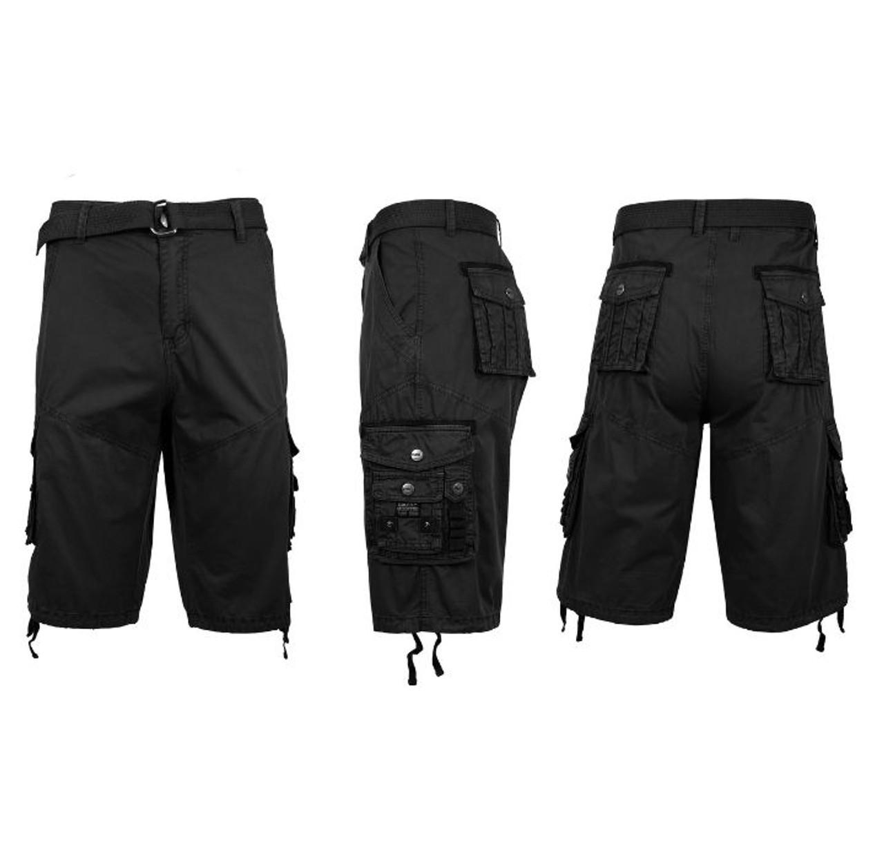 Men's Distressed Vintage Belted Cargo Utility Shorts product image