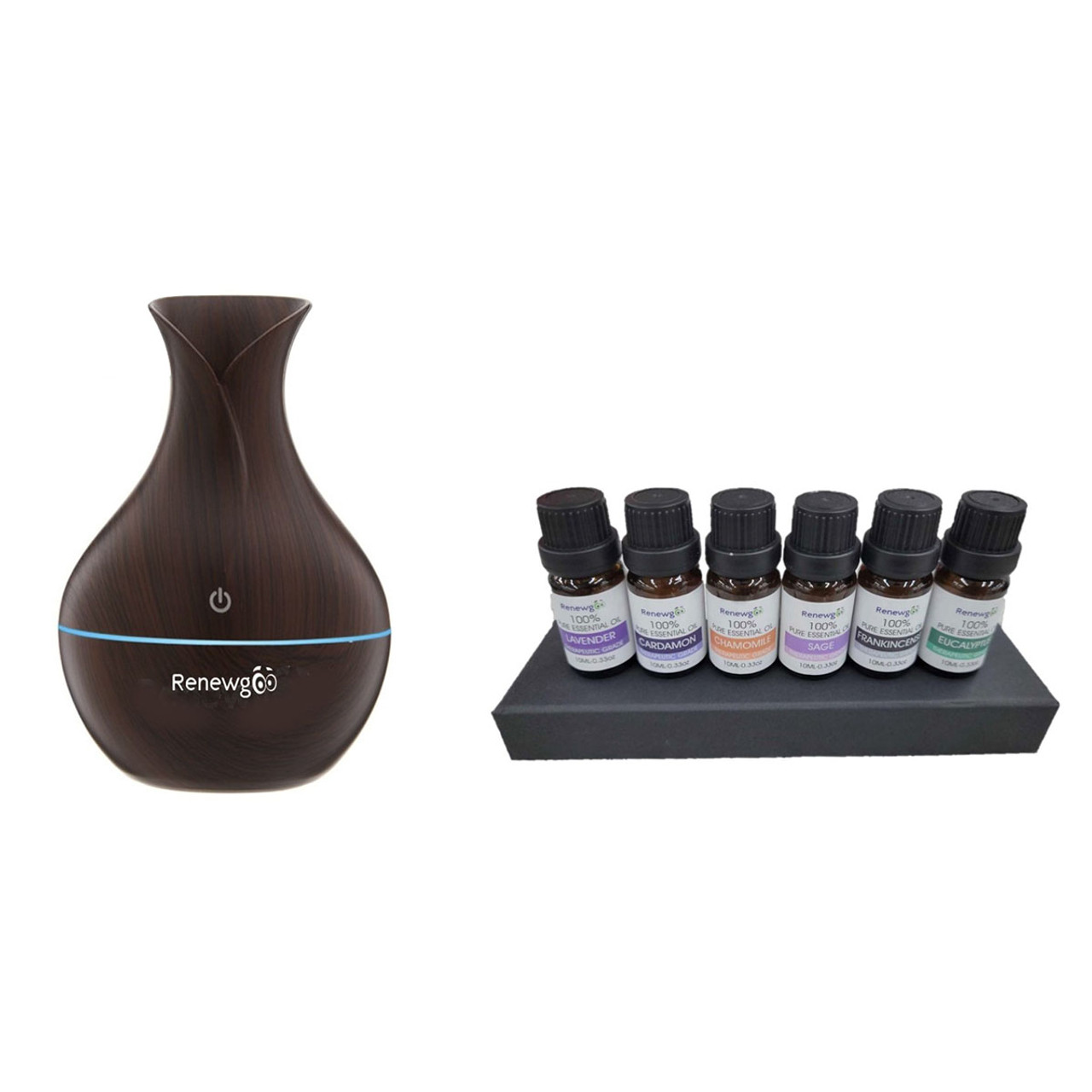 Ultimate Aromatherapy Vase Diffuser with 6-Piece Essential Oil Set product image