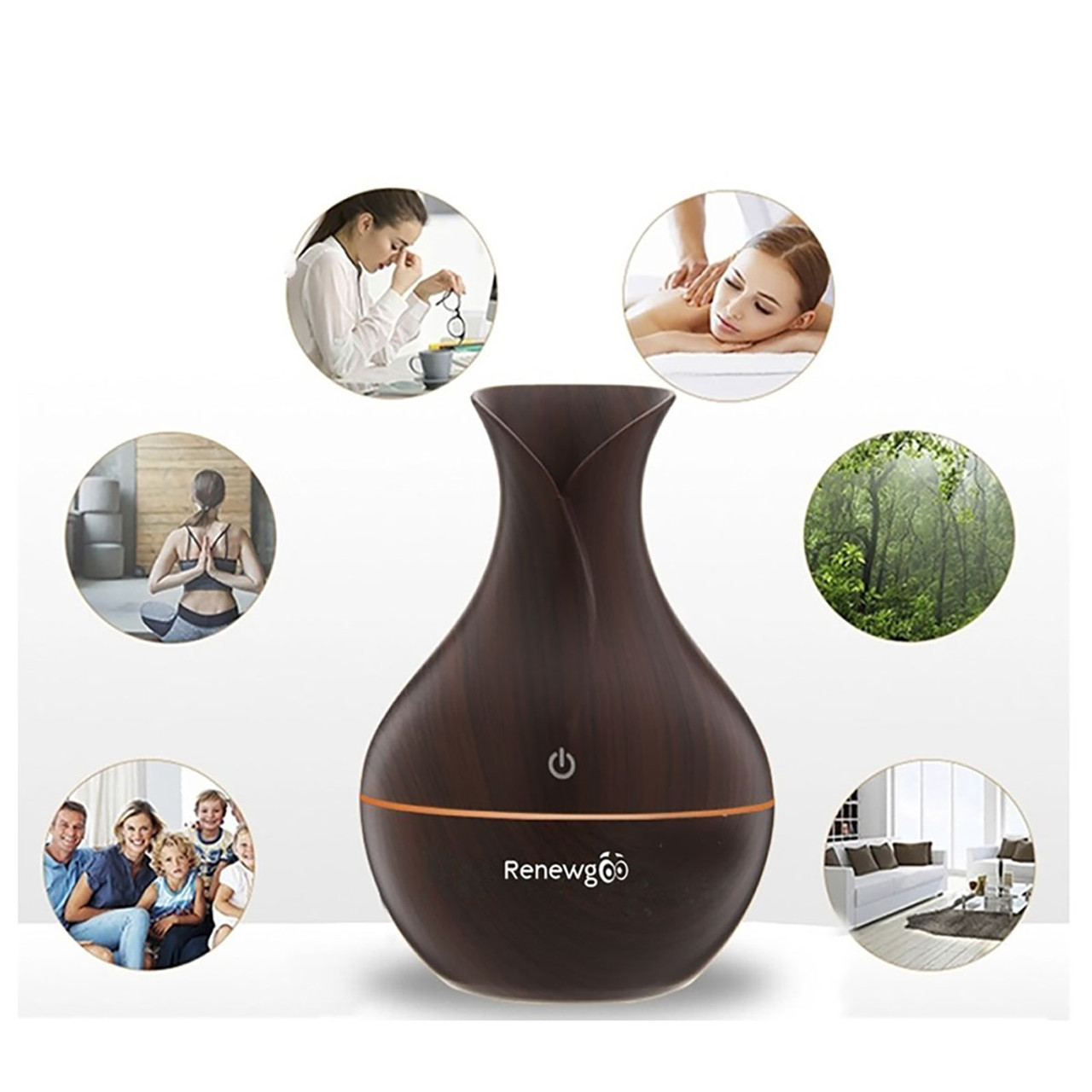 Ultimate Aromatherapy Vase Diffuser with 6-Piece Essential Oil Set product image