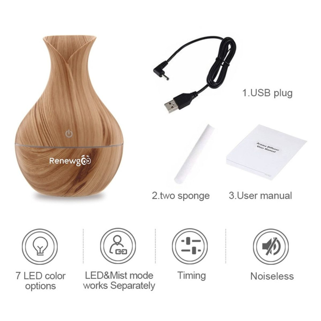 Ultimate Aromatherapy Vase Diffuser with 6-Piece Essential Oil Set product image