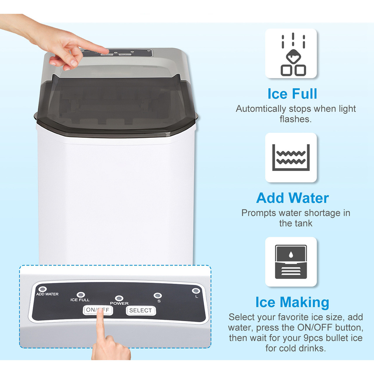 iMounTEK® 1.5L Countertop Ice Maker product image