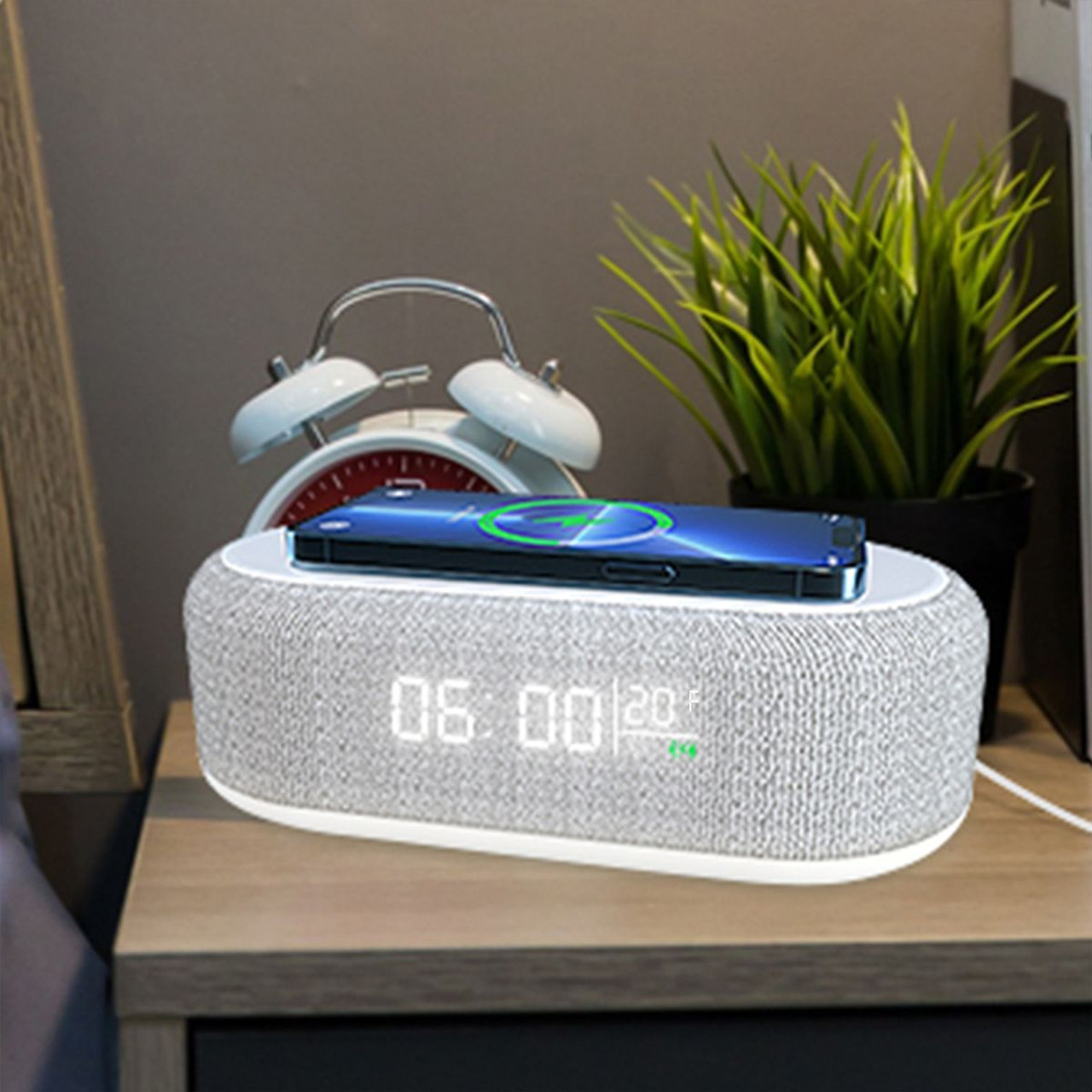 Multi-Function Clock Wireless Charging. 3-in-1 Design product image
