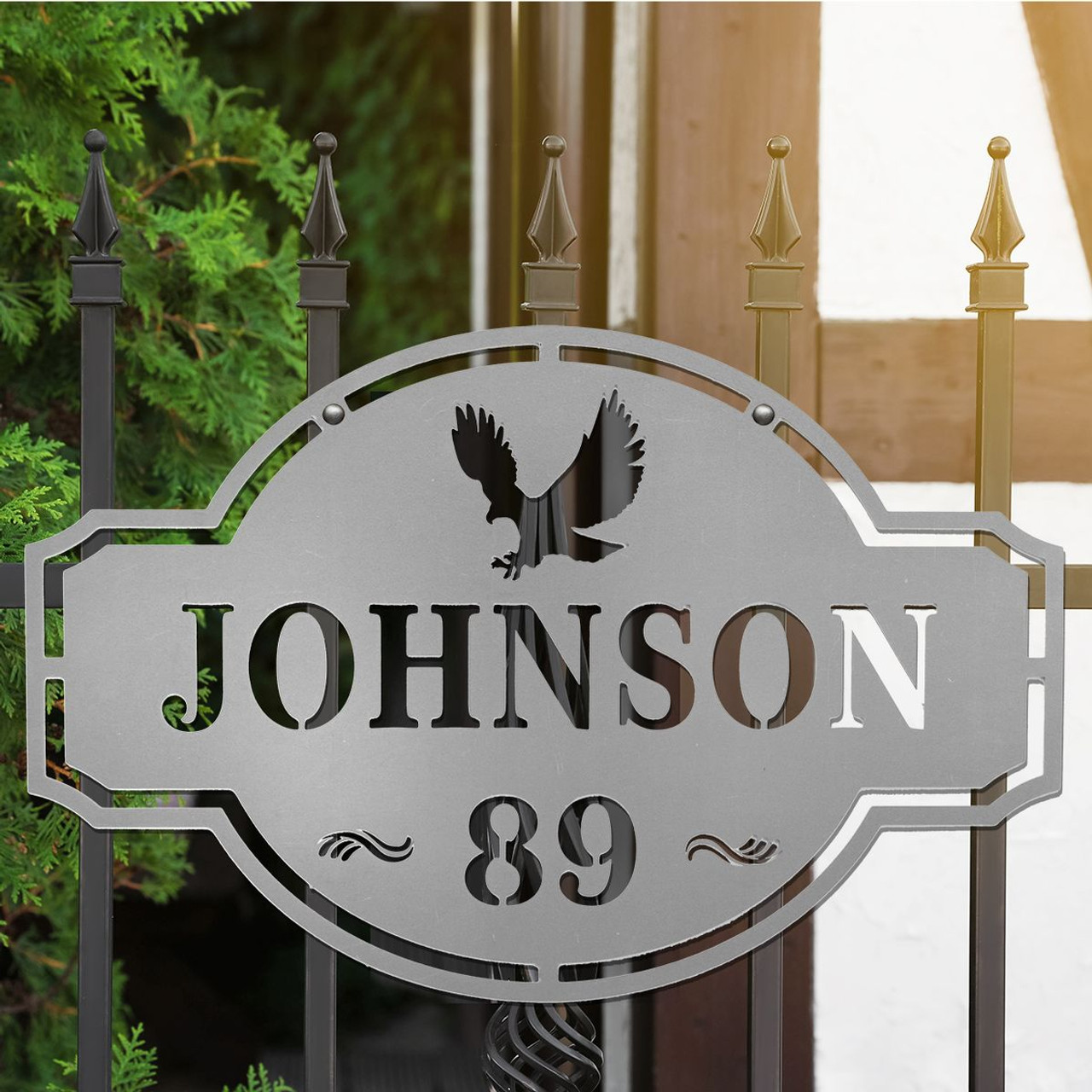 Personalized Family Name & House Number Sign product image