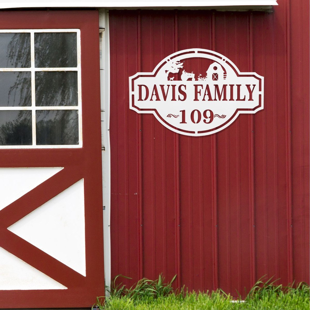 Personalized Family Name & House Number Sign product image